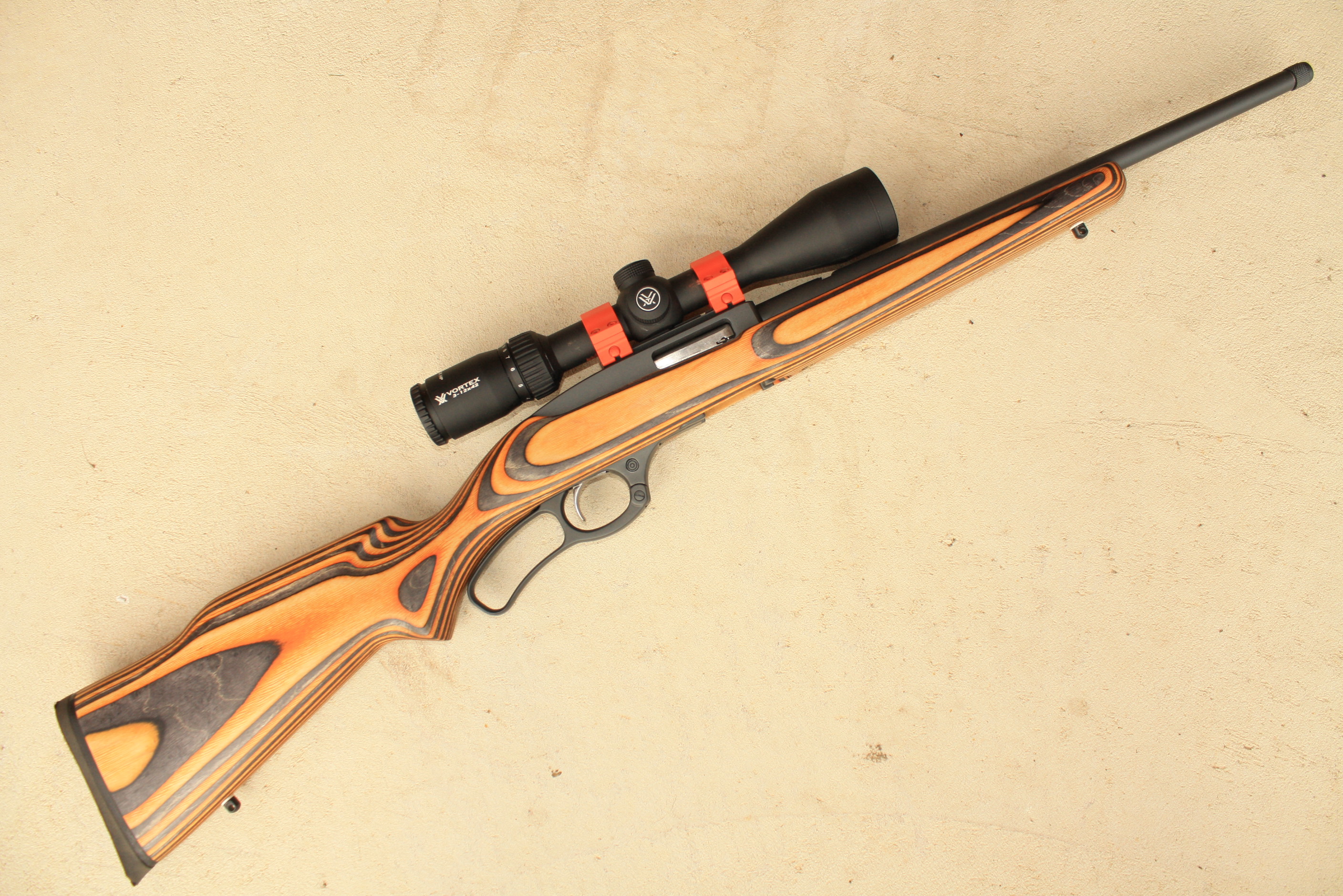 Name:  Ruger 9622 LR Boyds Rimfire Hunter Orange Laminate Stock Vortex DiamondBack HP 3-12x42 MAE Suppr.JPG
Views: 821
Size:  1.53 MB