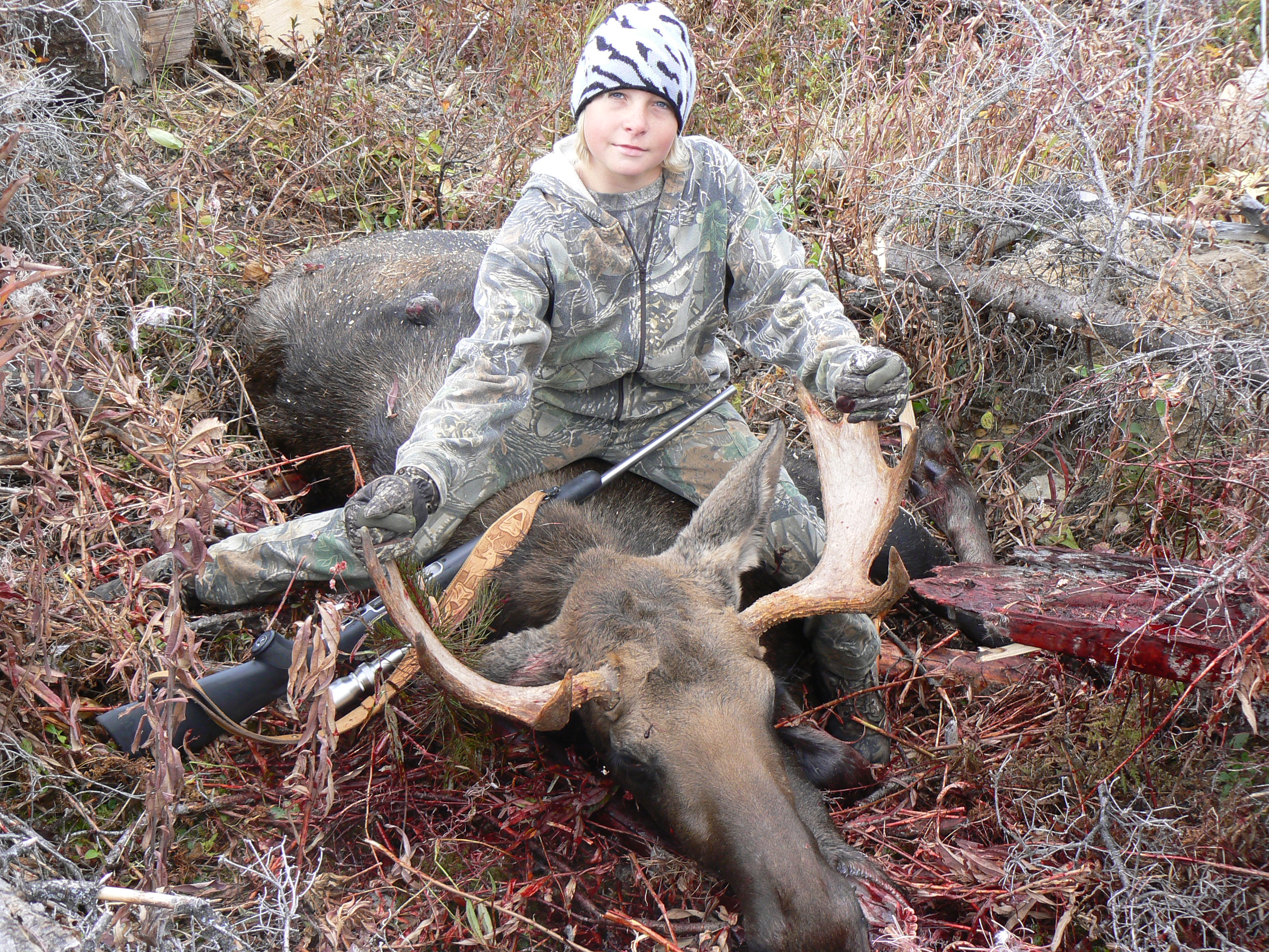 Name:  Frannkie with his moose shot with a 243.jpg
Views: 695
Size:  2.84 MB