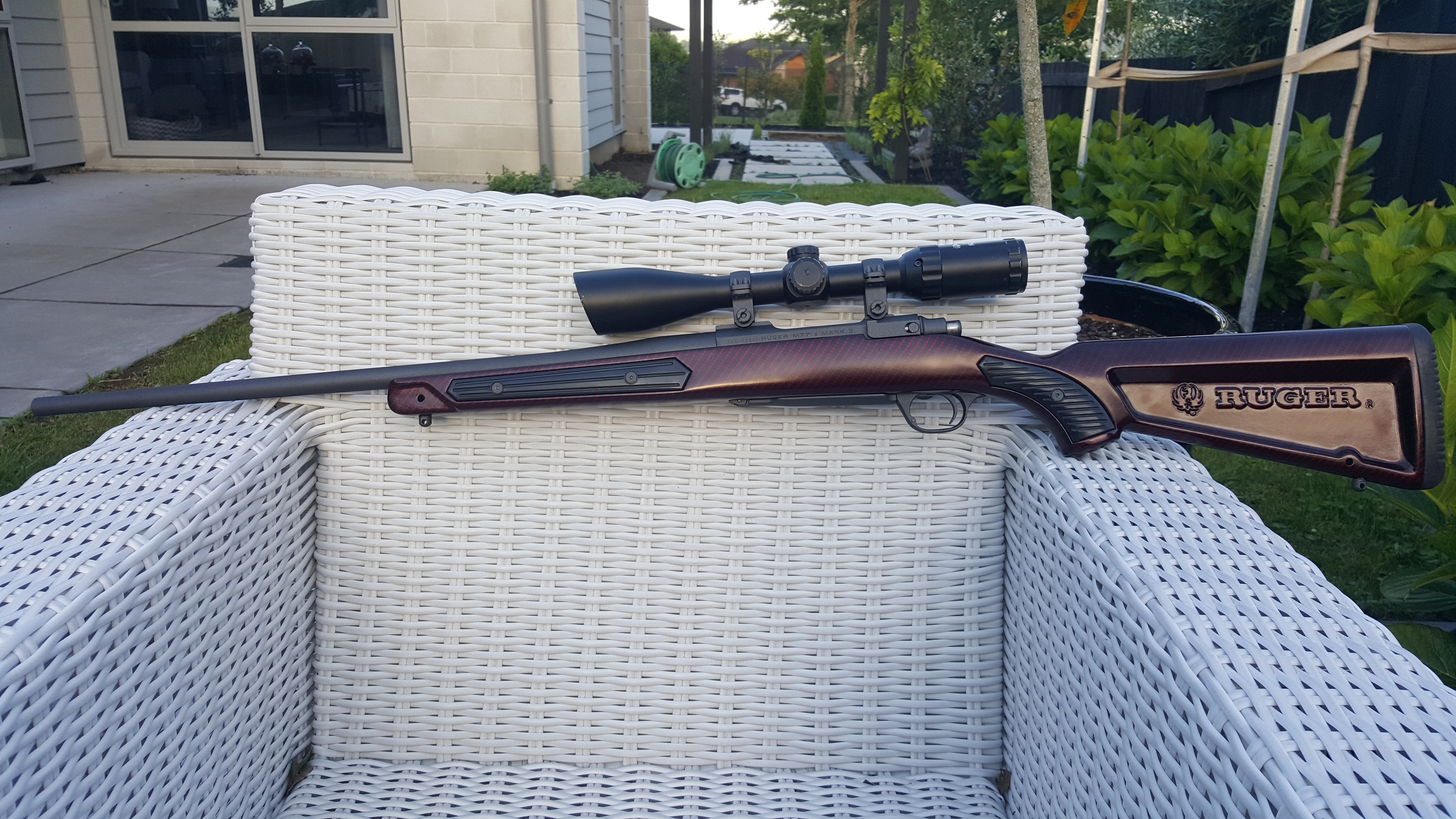Name:  Ruger M77 MkII 7mm08 Hydro Cobalt w Red Cherry Carbon Skekton Stock 4.jpg
Views: 2076
Size:  4.11 MB