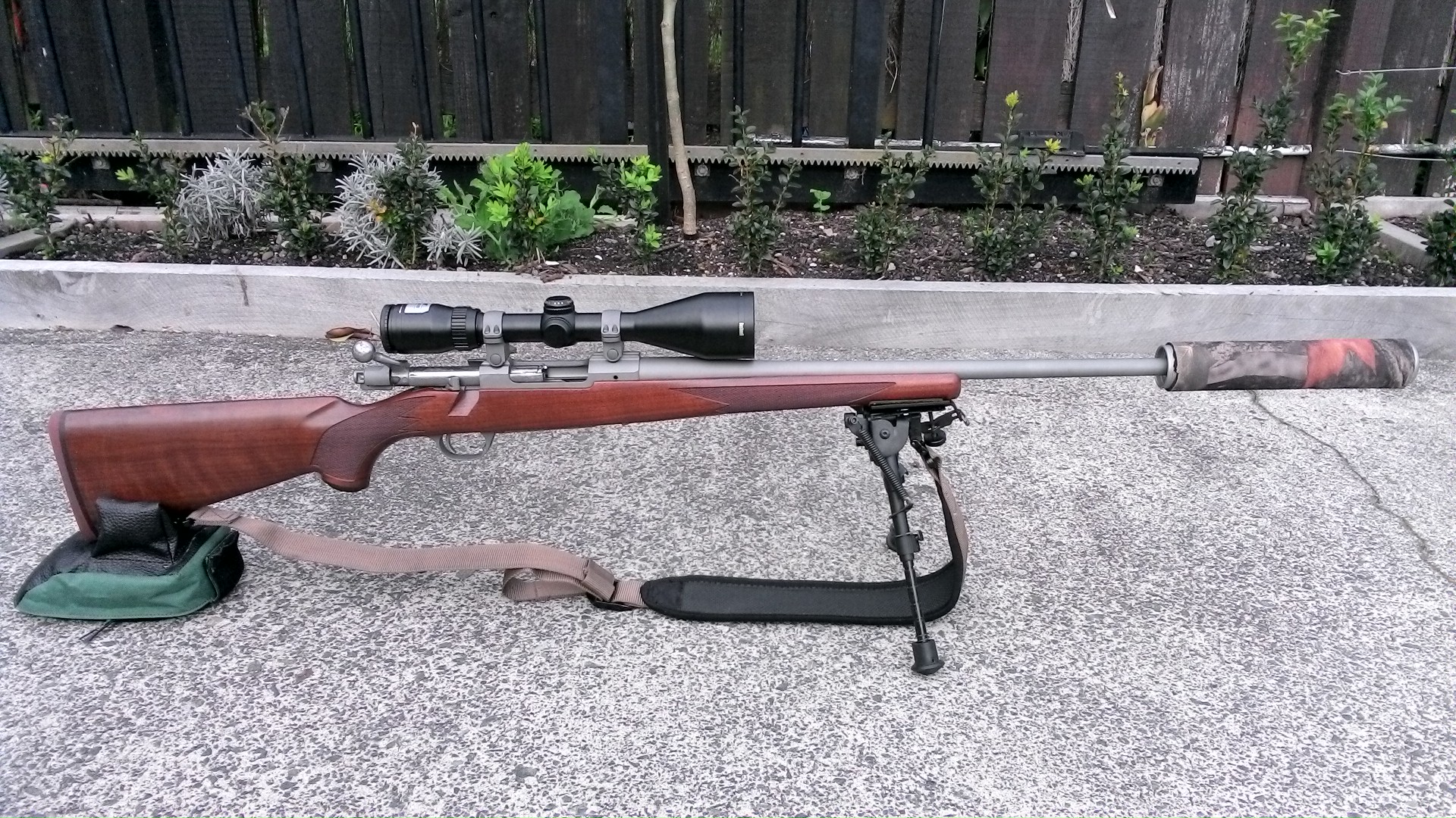 Name:  Ruger M77 Hawkeye Matt SS Walnut 3-10x50 Bushnell Elite 3200  MAE CPBLS Suppressor.JPG
Views: 1050
Size:  890.1 KB