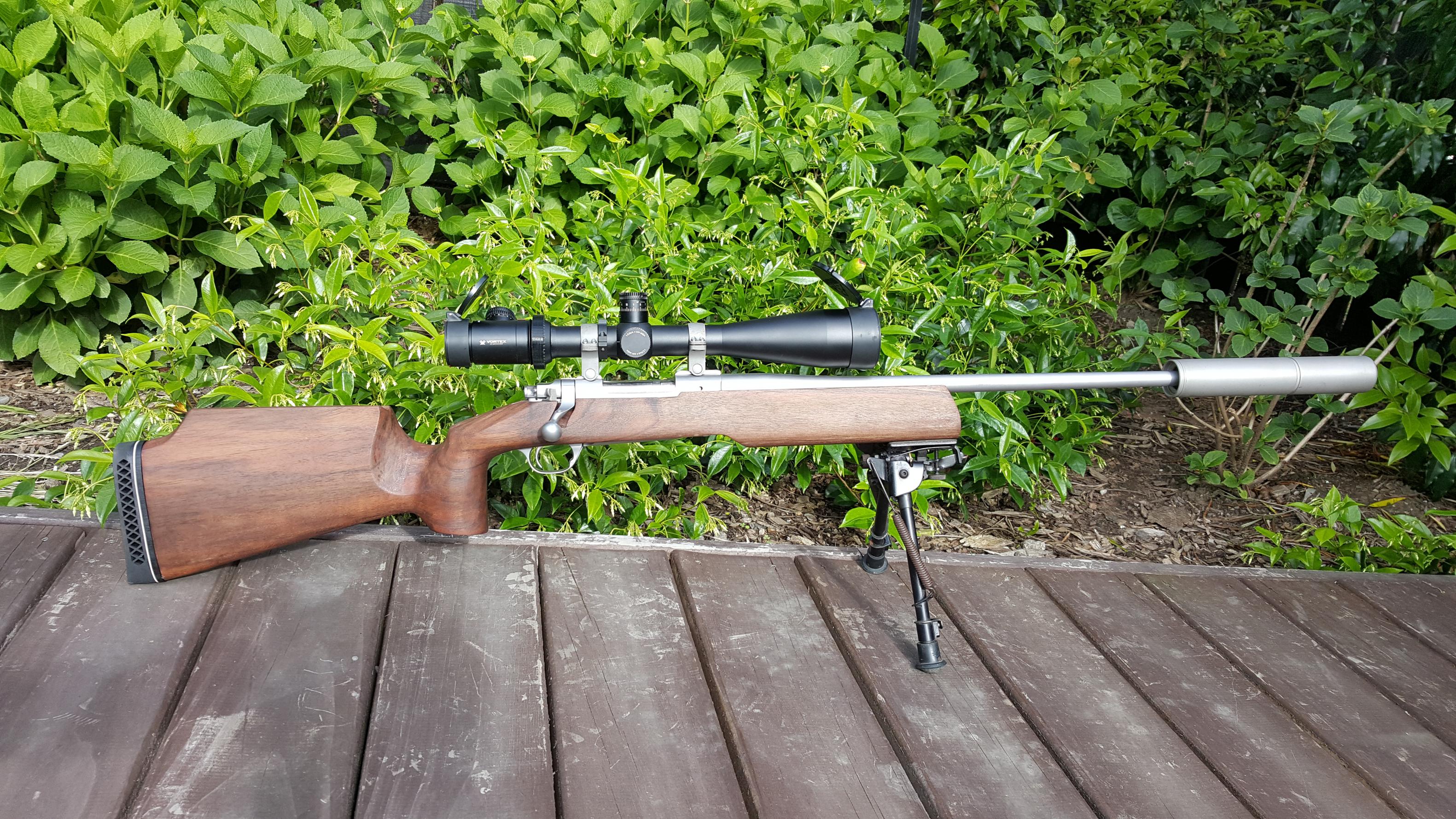 Name:  Ruger M77 MK11 .22-250 SS Hatcher Silhouette Laminate Stock 6-24x50 FFP PST Vortex Viper  MAE CP.jpg
Views: 977
Size:  1.17 MB