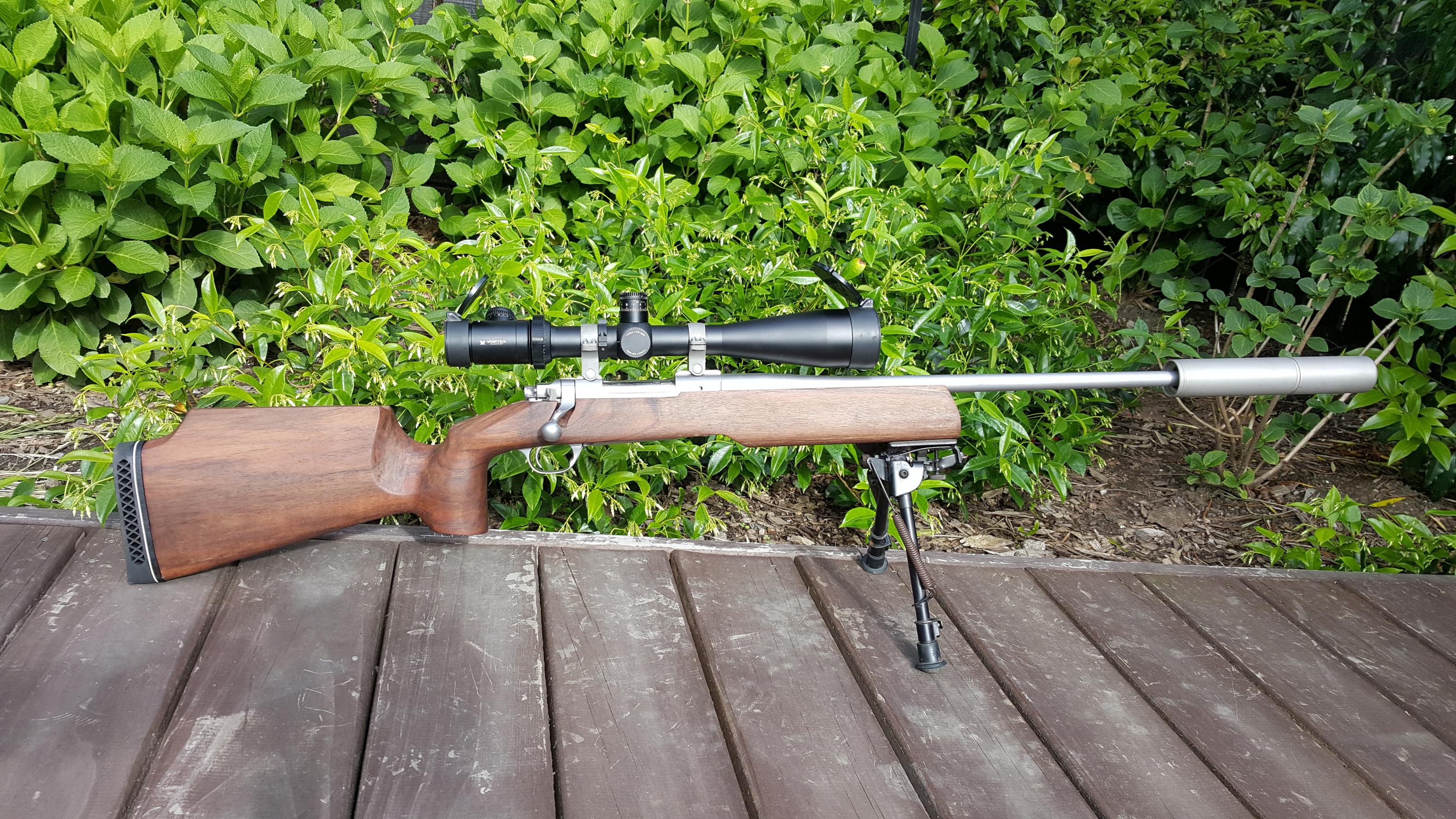 Name:  Ruger M77 MK11 .22-250 SS Hatcher Silhouette Laminate Stock 6-24x50 FFP PST Vortex Viper  MAE CP.jpg
Views: 944
Size:  1.17 MB