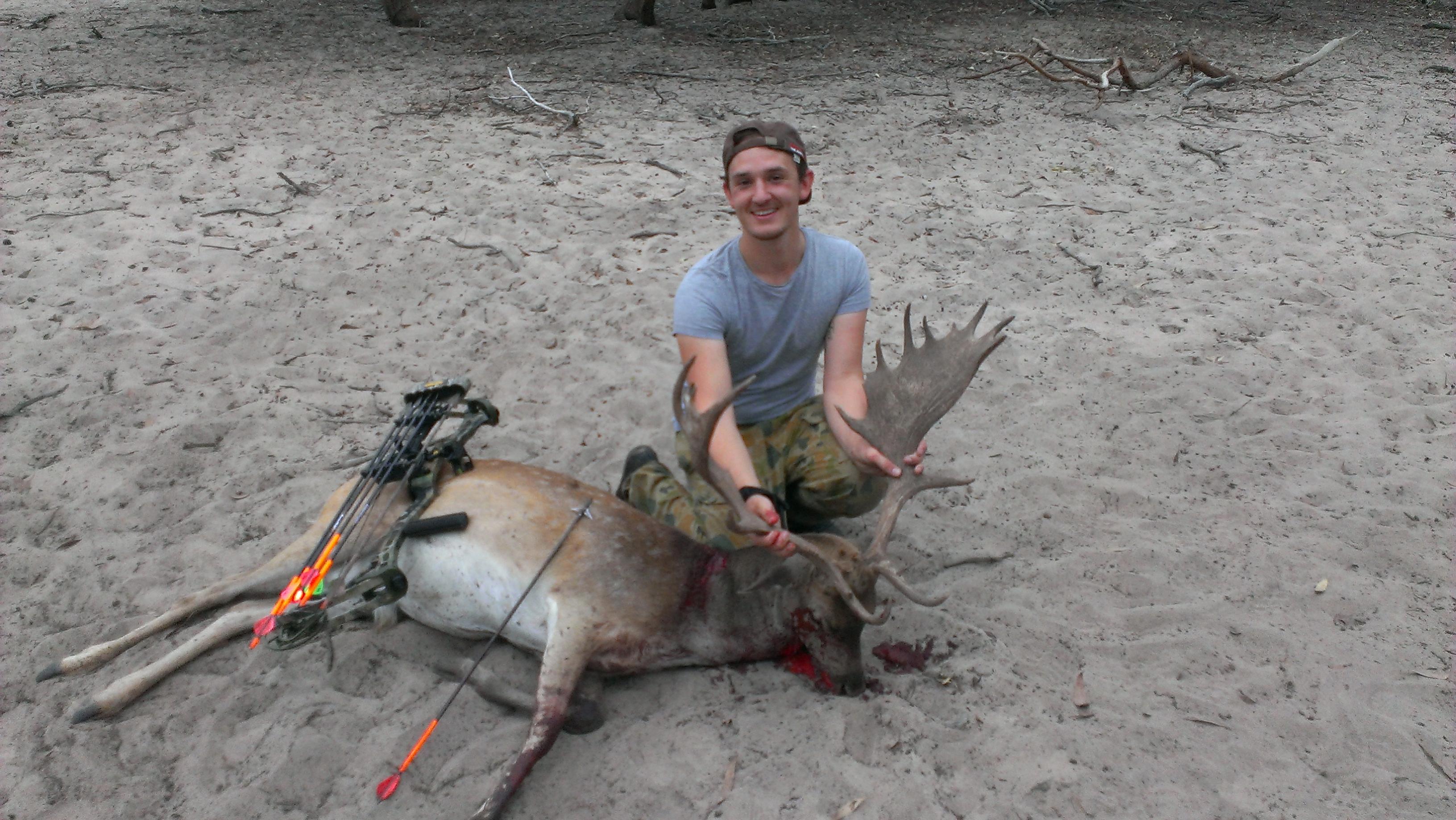 Name:  First buck with bow 2.jpg
Views: 2039
Size:  751.6 KB